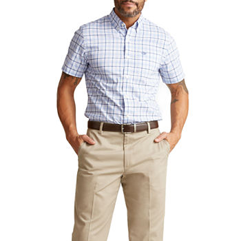 Dockers Mens Classic Fit Short Sleeve Plaid Button-Down Shirt