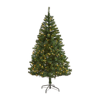 Nearly Natural 6 Foot Pine Pre-Lit Christmas Tree