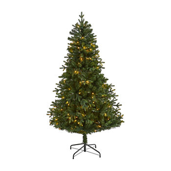 Nearly Natural 6 Foot 6ft. Vermont Fir Artificial Christmas Tree With 250 Clear Led Lights Fir Pre-Lit Christmas Tree