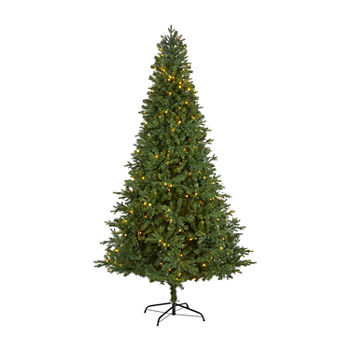Nearly Natural 8 Foot 8ft. Vermont Fir Artificial Christmas Tree With 450 Clear Led Lights Fir Pre-Lit Christmas Tree