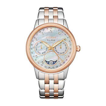 Citizen Womens Diamond Accent Two Tone Stainless Steel Bracelet Watch Fd0006-56d