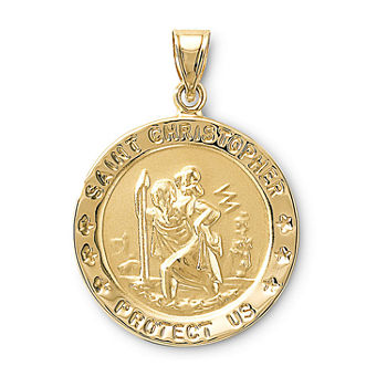 14K Gold St. Christopher Medallion