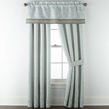 JCPenney Home Mayer Light-Filtering Rod Pocket Set of 2 Curtain Panel