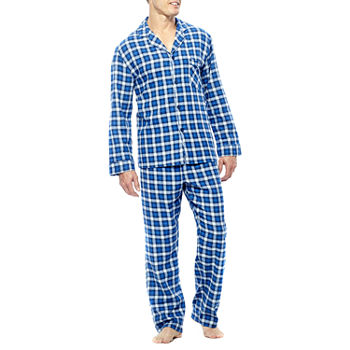 Hanes Flannel Mens 2-pc. Pant Pajama Set