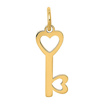 Womens 14K Gold Keys Pendant