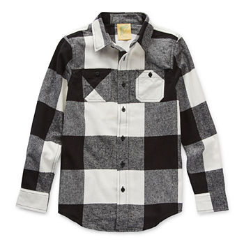 Thereabouts Little & Big Boys Long Sleeve Flannel Shirt