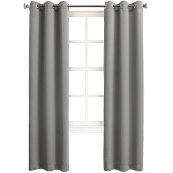 Sun Zero Talon Energy Saving Light-Filtering Grommet Top Single Curtain Panel