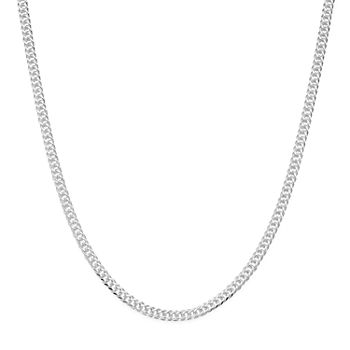 Made in Italy Mens Sterling Silver 22" Double Rombo Chain Necklace