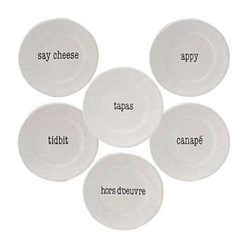Certified International Just Words 4-pc. Ceramic Appetizer Plate