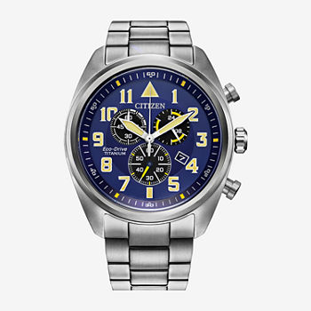 Citizen Garrison Mens Chronograph Silver Tone Bracelet Watch At2480-57l