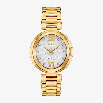 Citizen Capella Womens Gold Tone Stainless Steel Bracelet Watch Ex1512-53a