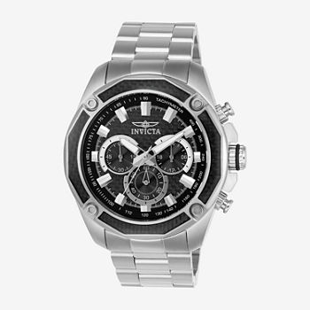 Invicta Aviator Mens Chronograph Silver Tone Stainless Steel Bracelet Watch 22803