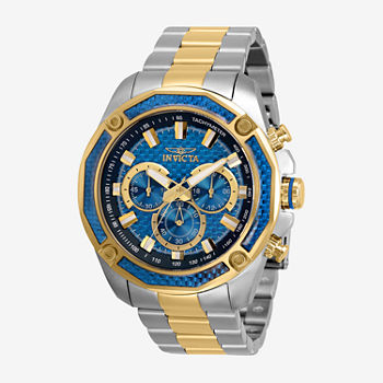 Invicta Aviator Mens Chronograph Two Tone Stainless Steel Bracelet Watch 30757