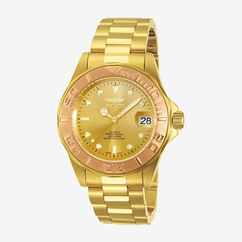 Invicta Pro Diver Mens Automatic Gold Tone Stainless Steel Bracelet Watch 13930