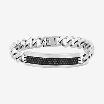 Stainless Steel 8 1/2 Inch Solid Curb Id Bracelet