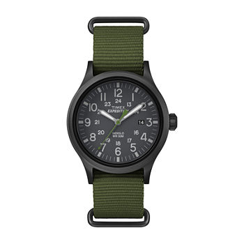 Timex® Expedition Scout Mens Green Fabric Strap Watch