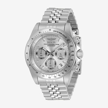 Invicta Speedway Mens Chronograph Silver Tone Stainless Steel Bracelet Watch 30988