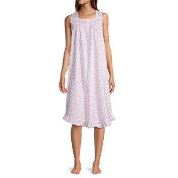 Adonna Womens Petite Sleeveless Square Neck Nightgown