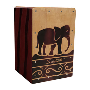 Sawtooth Harmony Series Hand-Stained Elephant Design Travel Size Cajon