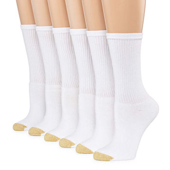 Gold Toe 6 Pair Crew Socks Womens