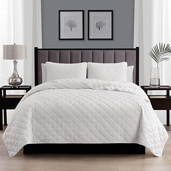 Swift Home Lightweight Oversized Diamond Stitched Coverlet Bedspread Set Wrinkle Resistant Quilt Set
