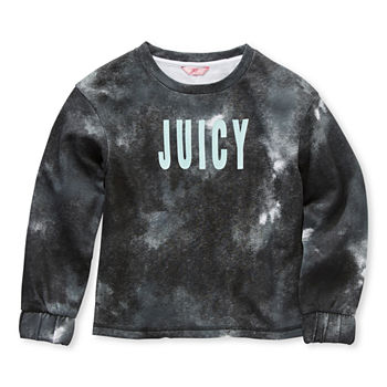 Juicy By Juicy Couture Little & Big Girls Crew Neck Long Sleeve Sweatshirt