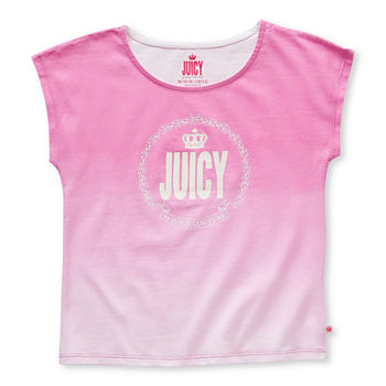 Juicy By Juicy Couture Little & Big Girls Round Neck Short Sleeve Graphic T-Shirt