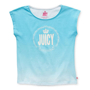 Juicy By Juicy Couture Little & Big Girls Round Neck Short Sleeve Graphic T-Shirt