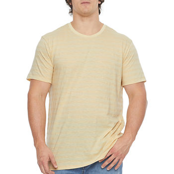 Mutual Weave Striped Big and Tall Mens Crew Neck Short Sleeve T-Shirt
