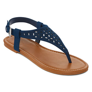 Arizona Womens Seymour Adjustable Strap Flat Sandals