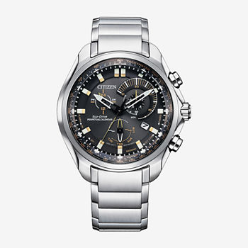 Citizen Sport Luxury Mens Chronograph Silver Tone Stainless Steel Bracelet Watch Bl5600-53e