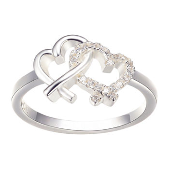 Footnotes Mother and Daughter Sterling Silver Heart Band