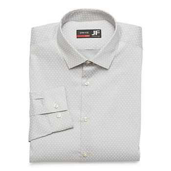 JF J.Ferrar Slim Ultra Comfort Mens Spread Collar Long Sleeve Stretch Dress Shirt
