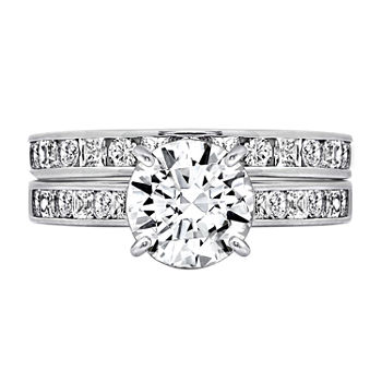 Womens 3 1/4 CT. T.W. Cubic Zirconia Sterling Silver Round Bridal Set
