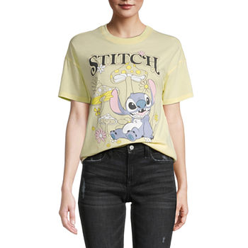 Stitch Juniors Womens Boyfriend Graphic T-Shirt