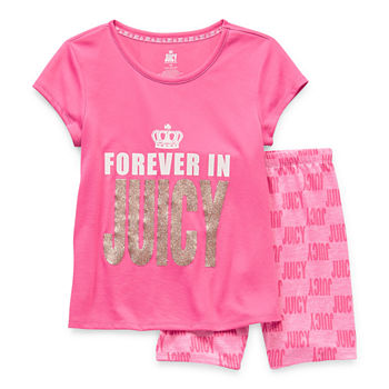 Juicy By Juicy Couture Little & Big Girls 2-pc. Shorts Pajama Set