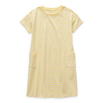 Thereabouts Little & Big Girls Short Sleeve Striped T-Shirt Dress