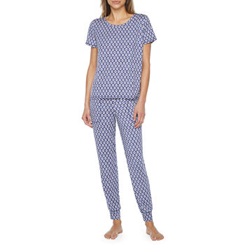 Jaclyn Womens Short Sleeve Pant Pajama Set 2-pc.