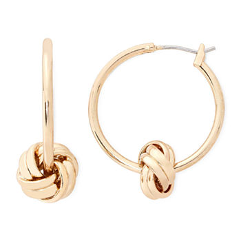 Monet® Gold-Tone Knot Hoop Earrings