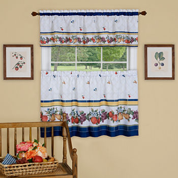 Fruity Tiles 3-pc. Rod Pocket Kitchen Curtain Window Set