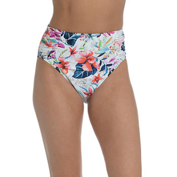Mynah Womens Floral High Waist Bikini Swimsuit Bottom