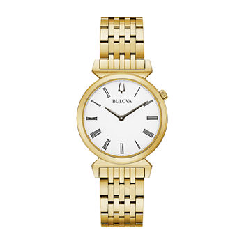 Bulova Regatta Womens Gold Tone Stainless Steel Bracelet Watch 97l161