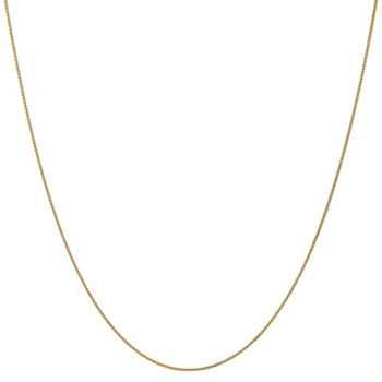 14K Gold 18 Inch Solid Wheat Chain Necklace