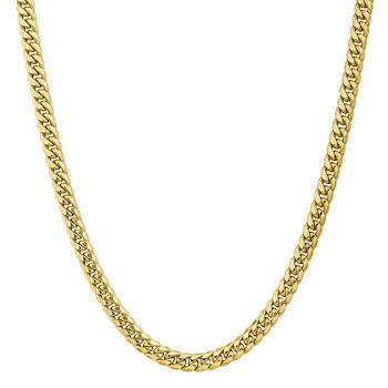 10K Gold 20 Inch Hollow Curb Chain Necklace