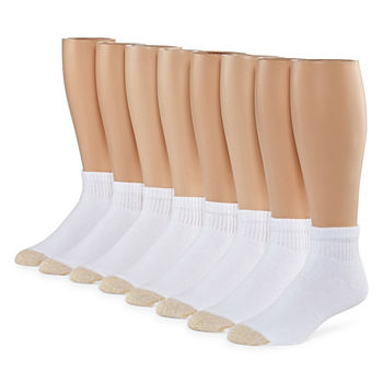 Gold Toe® Mens  6 + 2 Bonus Pairs Athletic Quarter Socks