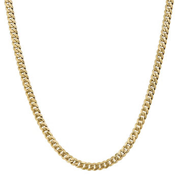 14K Gold 18 Inch Solid Curb Chain Necklace