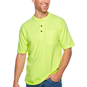 Smith Workwear Short Sleeve Henley With Gussett Sleeves & Pocket