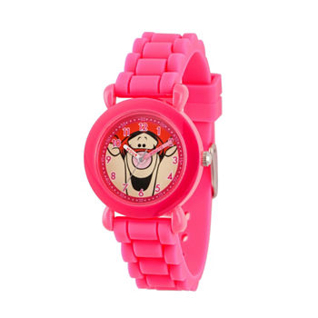 Disney Tigger Winnie The Pooh Girls Pink Strap Watch Wds000620