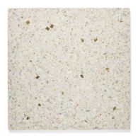 12" x 12" field in crème with light aggregate and brass