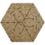 12" x 13-7/8" eden hexagon decorative field in crème
